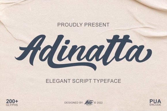 Adinatta: A Modern Script Font for Impactful Campaigns