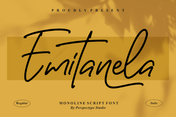 Emitanela: A Script Font for Elegant Digital Branding