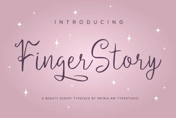 Finger Story: A Handwritten Font for Beautiful Crafted Products