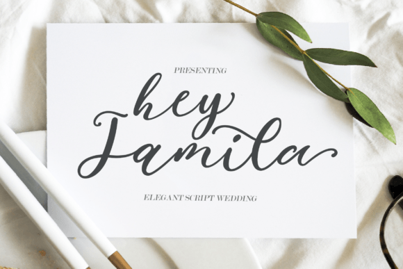 Hey Jamila: A Modern Calligraphy Font for Digital Experiences