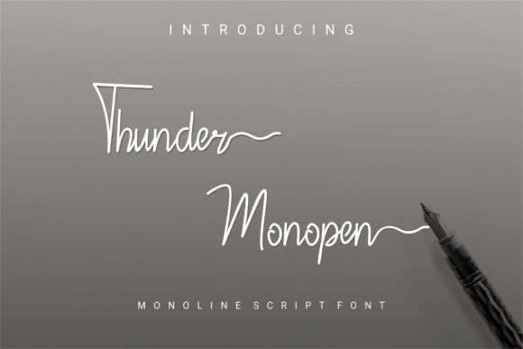 Thunder Monopen: A Dainty Script Font for Real Branding Work