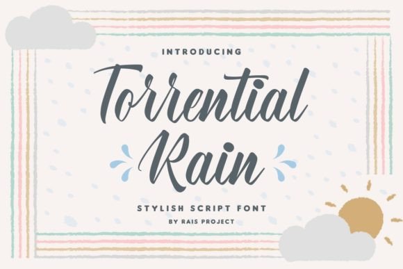 Torrential Rain: A Script Font for Elegant Digital Branding