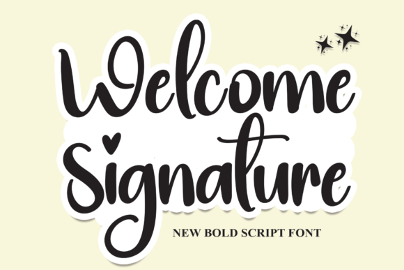 Welcome Signature: A Modern Script Font for Digital Branding